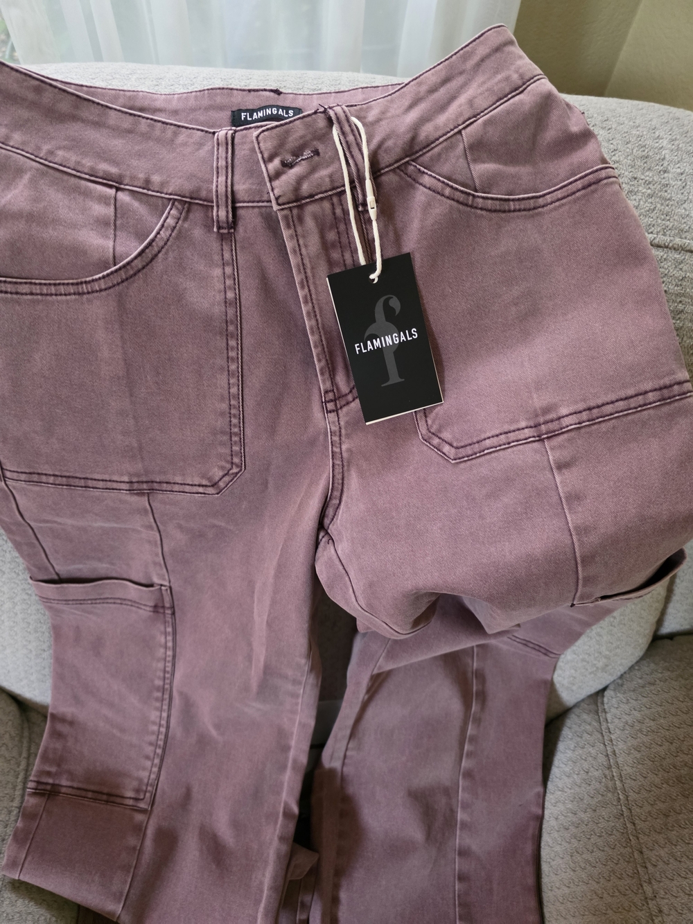 Flamingals Women's Dusty Mauve Utility Joggers